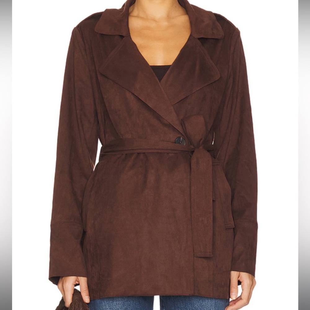 Lovers + Friends Chocolate Brown Trench Coat